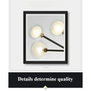 Axyaa Resin Glass LED Chandelier for Modern Living Room Bedroom Decor