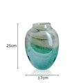 Axyaa Seawater Ripple Glass Vase Hydroponic Flower Pot Artificial Floral Decoration