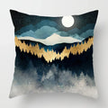 Axyaa Nordic Moon Metal Painting Pillowcase for Home Sofa Decor - 40*40 & 60*60