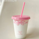 Axyaa Cute Water Cup with Lid Straw: Portable, Reusable, BPA-Free Drinking Bottle