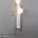 Axyaa Modern White Glass Metal Wall Light for Bedroom, Stairs, Restaurant Sconce