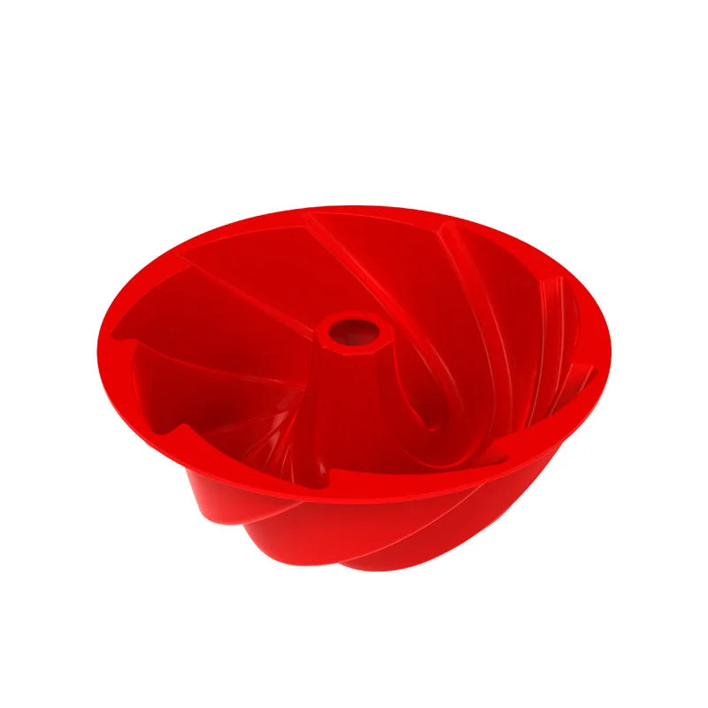 Silicone Spiral Cake Mold by Axyaa: Non-Stick Pan for Sweeties, Jelly, Bread