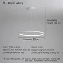 Axyaa Circle Ring LED Chandelier Pendant Light - Modern Acrylic Ceiling Luminaire