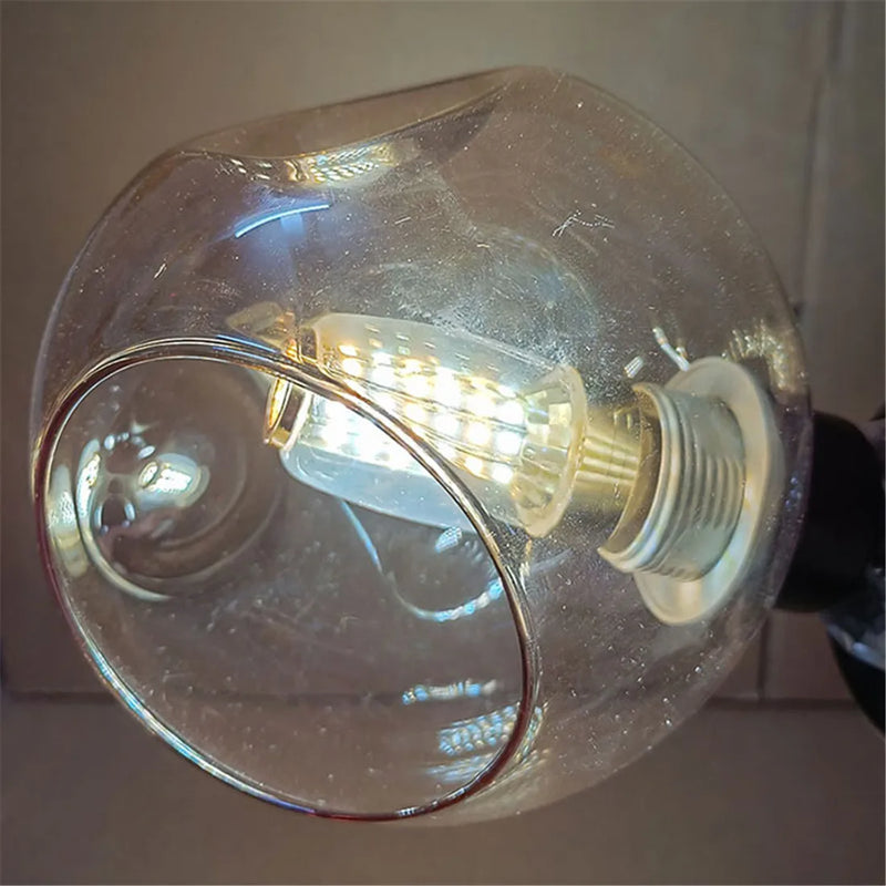 Axyaa Side Opening Glass Shade Replacement for E27 Screw Socket