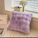 Axyaa Small Bubble Velvet Long Hair Pillow - Super Soft Double Sided Sofa Cushion