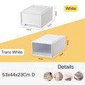 Axyaa Wardrobe Drawer Organizer Clear Plastic Stackable Storage Box