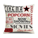 Axyaa Retro Movie Subtitle Linen Pillowcase 45x45cm Sofa Cushion Cover