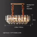 Luxury Clear Gray Crystal Ceiling Pendant Lamp by Axyaa