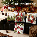 Axyaa Christmas Cardinals & Wreath Pillow Covers - Stylish Cushion Cover