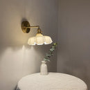 Axyaa Yellow Glass LED Wall Light Fixture Nordic Modern Bedside Lamp