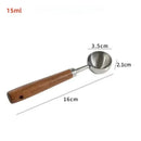 Axyaa Wooden Measuring Spoon Scoop Household Kitchen Tool with Long Handle