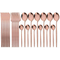 Axyaa Gold Stainless Steel Dinnerware Set for Elegant Table Setting
