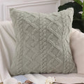 Axyaa Plush Faux Wool Cushion Cover for Sofa, Soft and Cozy 50x50cm Home Pillow Case