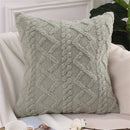Axyaa Cotton Throw Pillow Cover 45x45cm Solid Sofa Cushion Case - Home Bedroom Decor