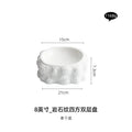 Axyaa Double-layer Ceramic Western-style Salad Bowl Dining Tableware, White