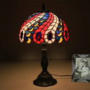 Axyaa Retro Tiffany Table Lamp LED Stained Glass Lighting Fixuture