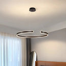 Modern LED Semicircle Ring Pendant Light for Living Room by Axyaa