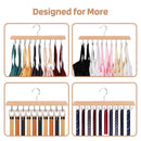 Axyaa 20-Hook Wooden Clothes Hanger Organizer