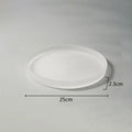 Axyaa Clear Glass Dinner Plate Set - Elegant Flat Dessert Snack Pasta Salad Tableware