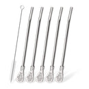 Axyaa Stainless Steel Reusable Drinking Straws Set for Cocktails
