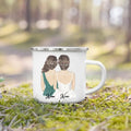Enamel Mug Custom Name Tea Coffee Wine Mugs for Maid of Honor by Axyaa