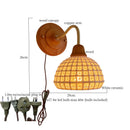 Axyaa White Ceramic LED Wall Lamps - Vintage Japanese Style - Copper Finish