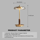Axyaa Gold Lustre Copper Mushroom Table Lamp - Bedroom Living Room Study Desk Lights
