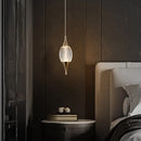 Axyaa Gold Black Crystal Pendant Lamp with Remote Control