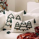 Axyaa Cozy Christmas Tree Cushion Cover - Soft, Tufted, Simple Home Decor