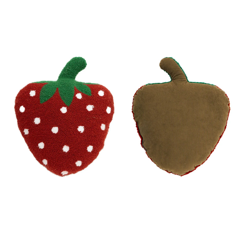Tufted Mushroom Cactus Strawberry Shape Decorative Pillow by Axyaa