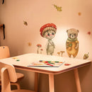 Axyaa Cartoon Animals Teams Wall Stickers for Children's Room - Waterproof PVC Decals