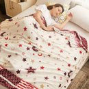Axyaa Floral Sofa Blanket - Soft Coral Fleece Plaid Blanket for Beds