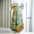 Axyaa Glass Flower Vase, Hydroponics Plant Pots, Table Decoration, Room Aesthetic Decor