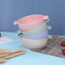 Axyaa Kids Wheat Straw Bowl and Spoon Set 8-Piece Multicolor Tableware