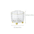 Axyaa Clear Acrylic Makeup Brush Holder with Lid, 360 Rotating Vanity Organizer