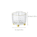 Axyaa Clear Acrylic Makeup Brush Holder with Lid, 360 Rotating Vanity Organizer