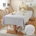 Axyaa Solid Color Tablecloth | Imitation Cotton & Linen | Straight-Edge | Dining Table Cloth