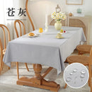 Axyaa Solid Color Tablecloth | Imitation Cotton & Linen | Straight-Edge | Dining Table Cloth