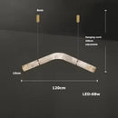 Axyaa Dimmable Led Marble Chandelier: Copper & Alabaster Art Pendant for Home