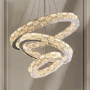 Axyaa Crystal Chandelier, Luxury Pendant Light for Living and Dining Room