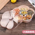 Axyaa Melon Seed Plate Fruit Storage Box with Dividers and Cover