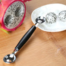 Axyaa Dual-Head Fruit Carving Knife & Ice Cream Scoop Stainless Steel Spoon
