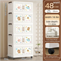Axyaa Cartoon Storage Box: 1-6 Tier Rolling Organizer, 2 Colors - Bedroom/Living Room/Kitchen/Study