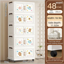 Axyaa Cartoon Storage Box: 1-6 Tier Rolling Organizer, 2 Colors - Bedroom/Living Room/Kitchen/Study