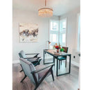 Axyaa 5-Light Brushed Brass Crystal Glass Chandelier - Contemporary Modern Pendant Light
