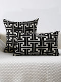 Axyaa Modern Embroidery Detail Cushion Cover, Home Decor Throw Pillow Case
