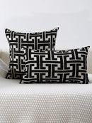 Axyaa Modern Embroidery Detail Cushion Cover, Home Decor Throw Pillow Case