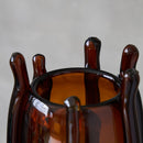 Handcrafted Axyaa Silk-Wrapped Glass Vase | Transparent Flower Arrangement Home Decoration