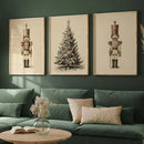 Nutcracker Pastel Christmas Prints by Axyaa - Vintage Canvas Wall Art