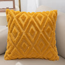 Axyaa White Faux Fur Velvet Pillow Covers 18x18 - Decorative Cushion Cover 45*45